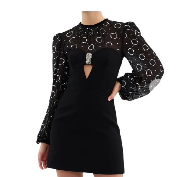 Rebecca Vallance Dresses & Skirts - Rebecca Vallance Black Ellasandra Crystal Embellished Minidress Size 4